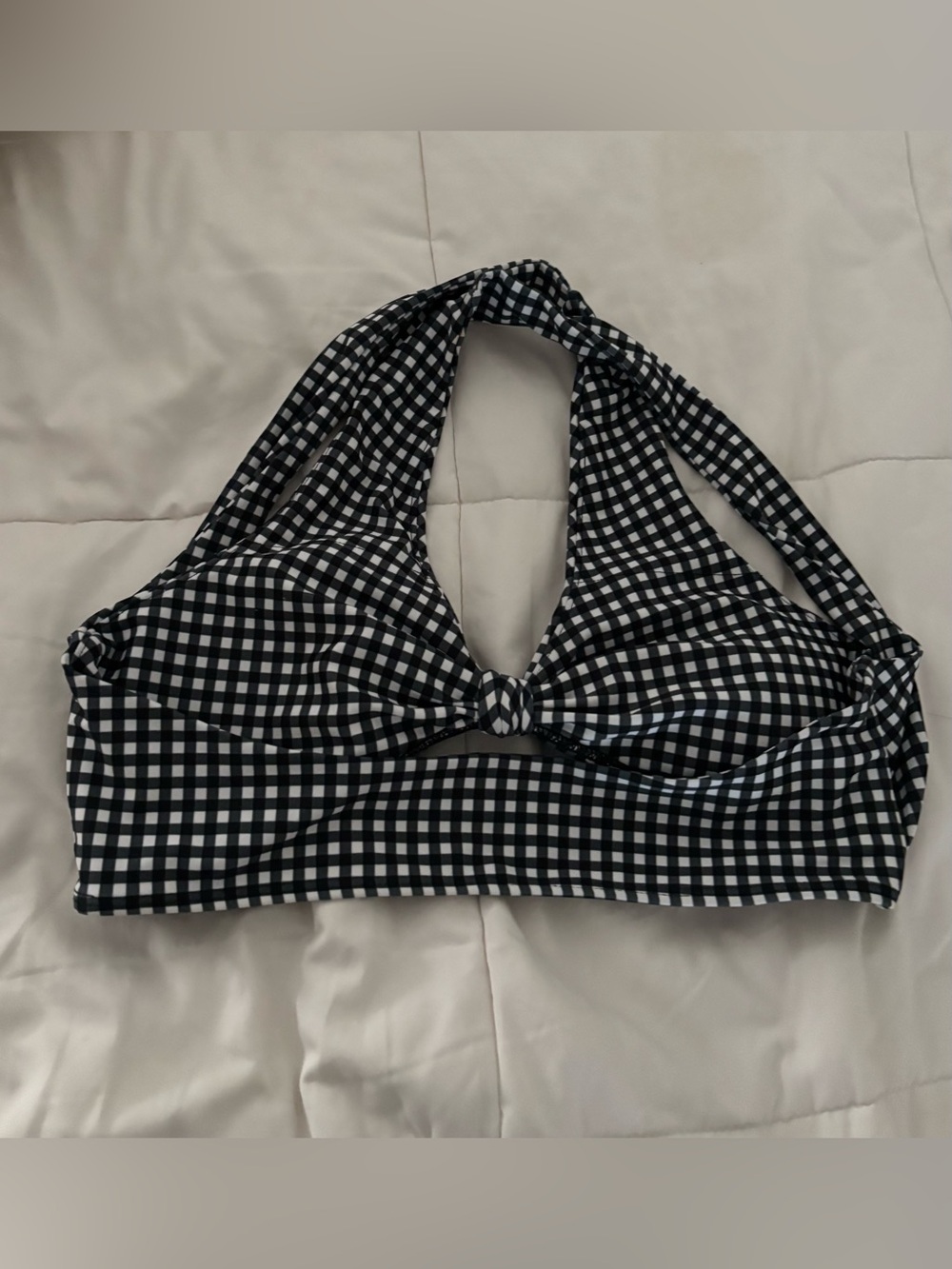 ▪️Albion Fit Black Check
Top Knot Bikini Halter
Gingham Checkerboard Swim Top M - Picture 10 of 12